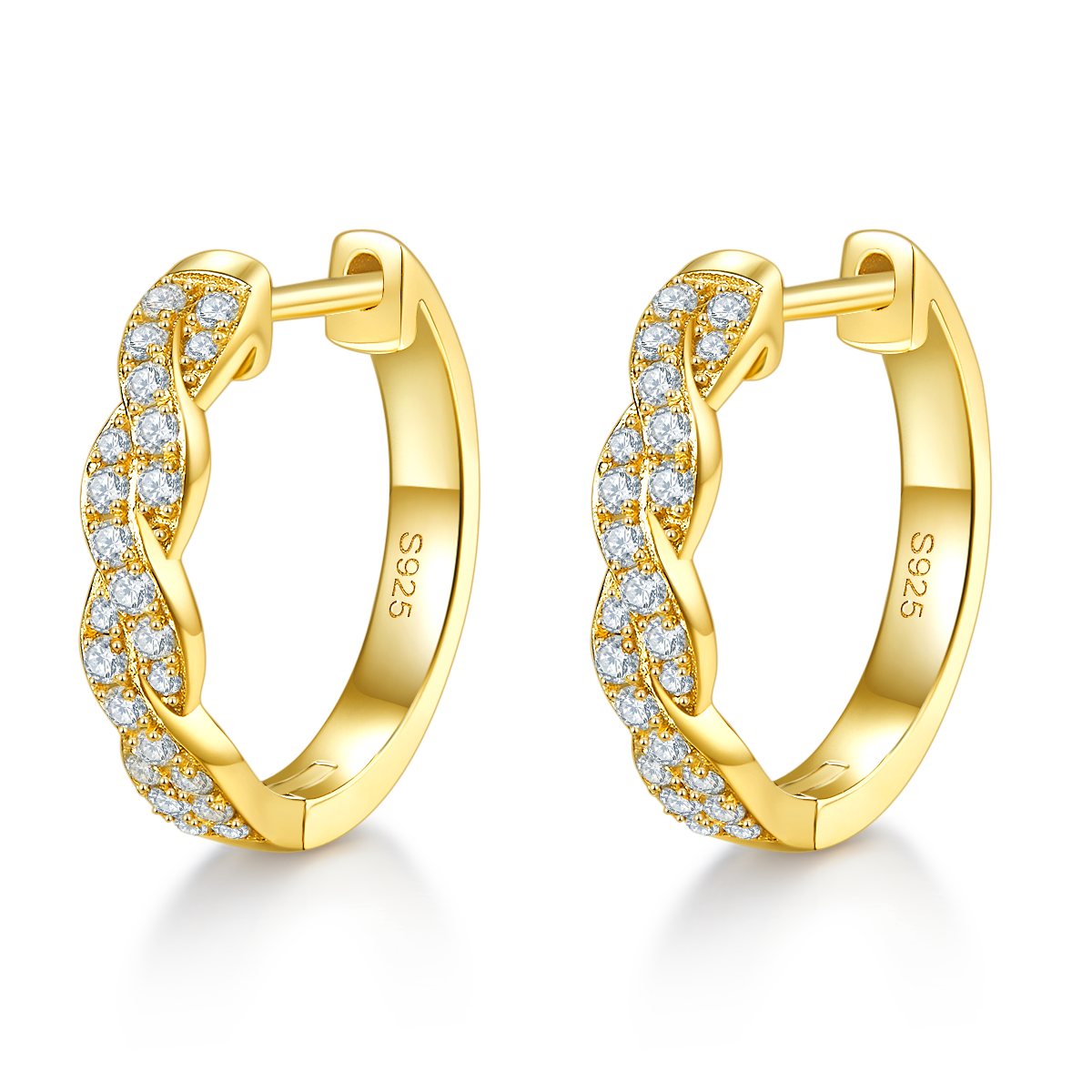 Earrings S925 Silver Moissanite Grade D 0.41CT